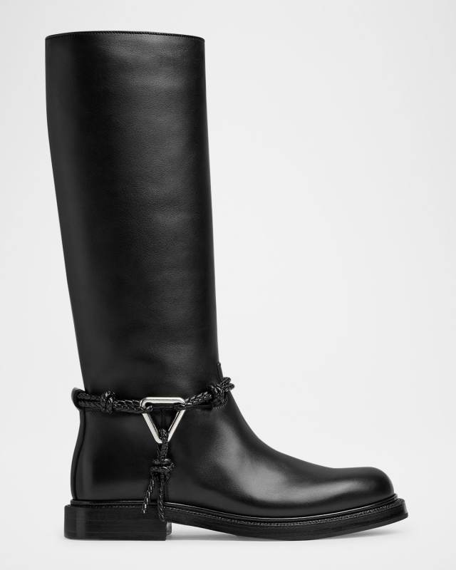 James Leather Knee-High Riding Boots